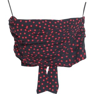 Philosophy di Lorenzo Serafini Red Polka Dot Beandau Top